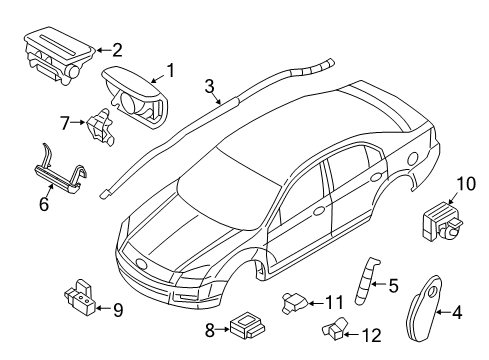 2011 Lincoln MKZ Sensor - Side Air Bag Diagram for CT4Z-14B345-A