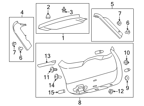 2017 Lincoln MKX Interior Trim - Lift Gate Diagram