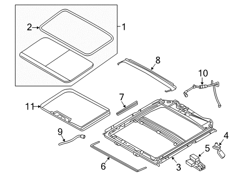 2007 Lincoln MKZ Sunroof Diagram 2 - Thumbnail