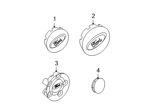 2007 Ford Edge Wheel Covers & Trim Diagram