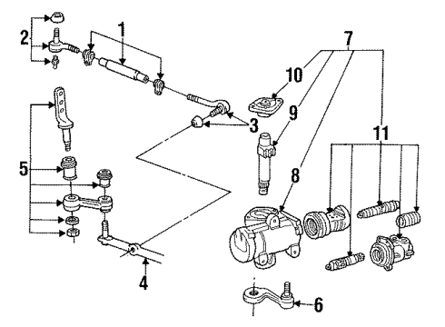 1997 Mercury Grand Marquis Shaft Assembly Diagram for F7AZ3D517EA