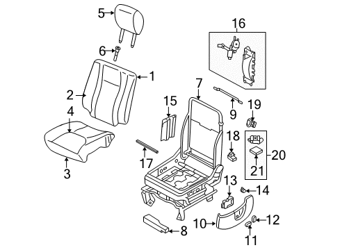 2003 Lincoln Navigator Shield Assembly Diagram for 2L7Z-7862187-AAD