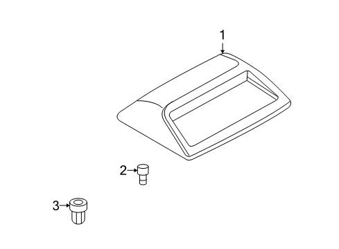 2009 Mercury Milan Lamp Assembly - Rear - High Mounted Diagram for 6E5Z-13A613-AA