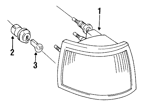 1995 Ford Ranger Park & Side Marker Lamps Diagram