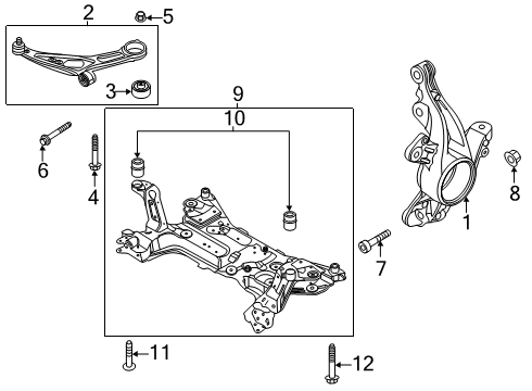 2020 Ford Escape SHOCK ABSORBER ASY - FRONT Diagram for LX6Z-18124-ES