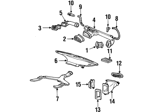 2003 Ford Windstar A/C & Heater Control Units Diagram