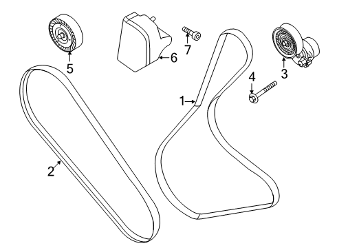 2022 Lincoln Corsair Belts & Pulleys Diagram