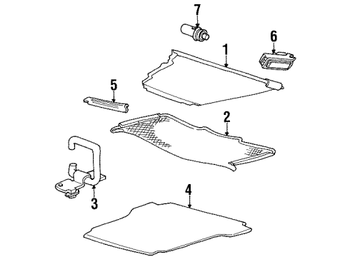 2000 Mercury Mountaineer Interior Trim - Rear Body Diagram