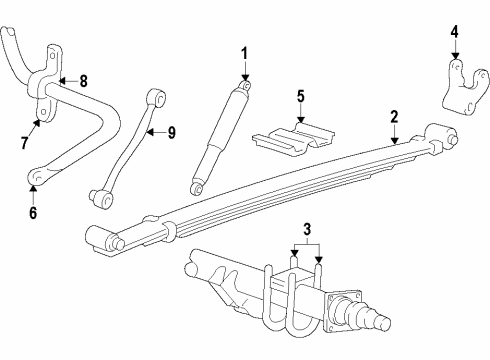 2013 Ford F-350 Super Duty Rear Suspension Components, Stabilizer Bar Diagram 2 - Thumbnail