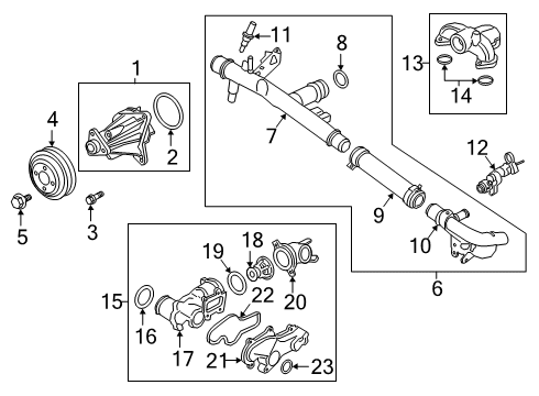 2018 Ford F-150 Pulley - Water Pump Diagram for FW9Z-8509-A