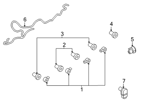 2021 Ford F-150 Electrical Components - Rear Bumper Diagram