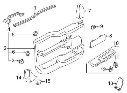 2021 Ford F-150 Interior Trim - Front Door Diagram 2 - Thumbnail