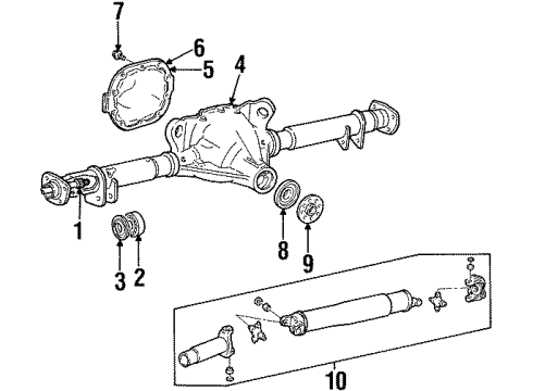 1999 Lincoln Town Car Axle Housing - Rear Diagram