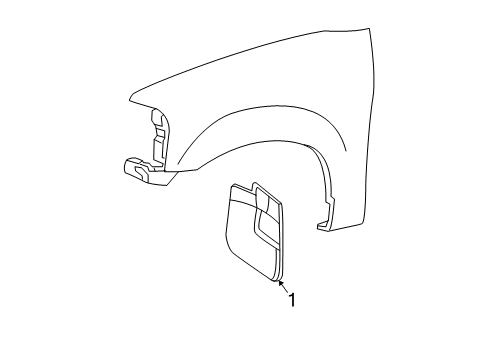 2003 Lincoln Navigator Kit - Mudflap Diagram for 3L7Z-16A550-AA