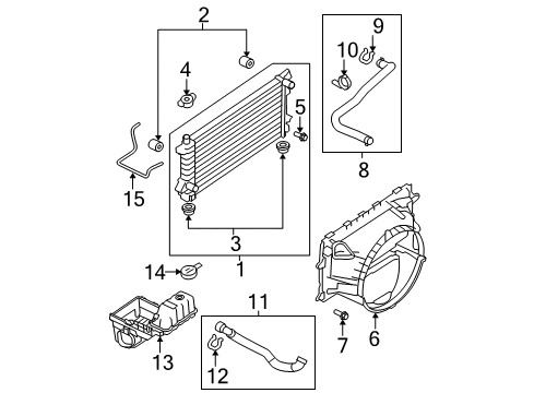 2009 Ford F-150 Radiator & Components Diagram