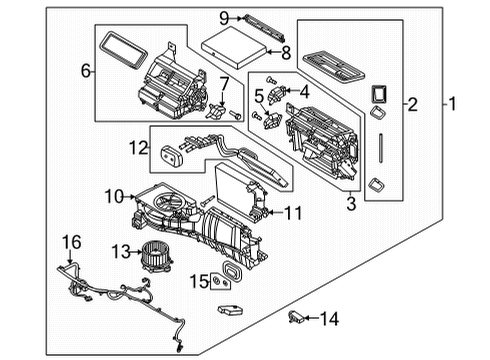 2022 Ford Bronco A/C & Heater Control Units Diagram