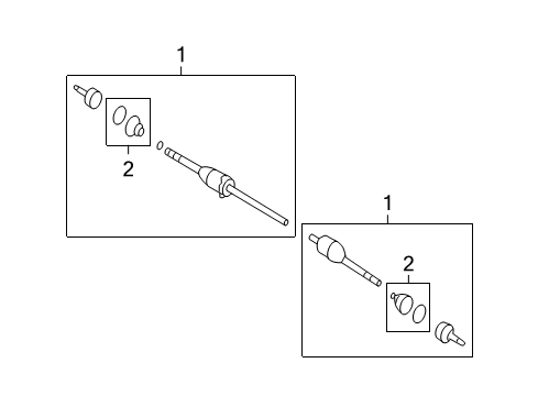 2006 Mercury Montego Front Axle Shaft Diagram for 5F9Z-3B436-BA