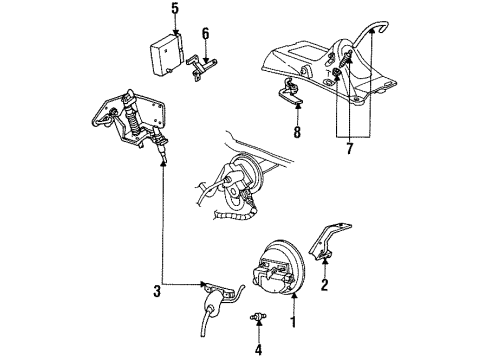 1993 Ford Ranger Servo Assembly Speed Control Diagram for F47Z9C735BA