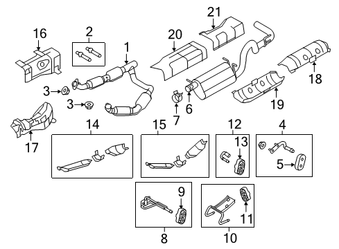 2013 Ford E-350 Super Duty Exhaust Components Diagram