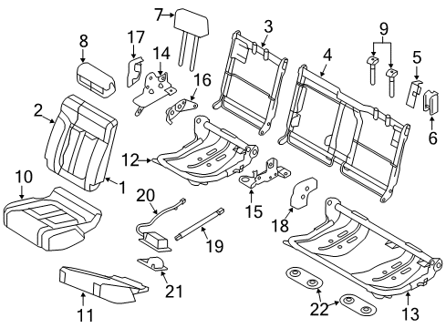 2011 Ford F-150 Rear Seat Components Diagram 3 - Thumbnail