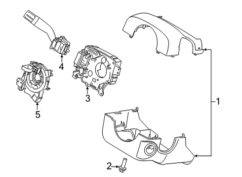 2023 Ford F-150 Shroud, Switches & Levers Diagram 2 - Thumbnail