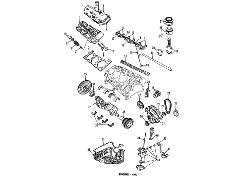 1992 Ford Ranger Filter Assembly - Oil Diagram for E4FZ-6731-AB