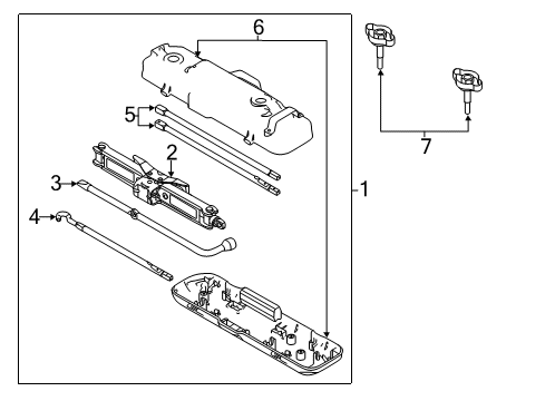 2012 Ford F-150 Jack & Components Diagram