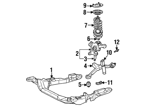 1997 Ford Taurus Bracket Diagram for 5F1Z-18183-AA