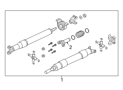 2019 Ford F-350 Super Duty Drive Shaft - Rear Diagram