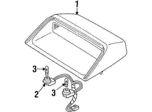 1994 Mercury Grand Marquis High Mount Lamps Diagram