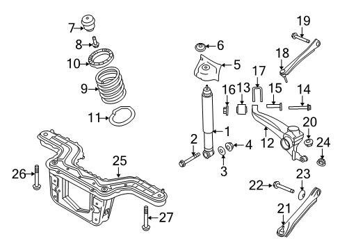 2010 Mercury Mariner Rear Suspension Components, Stabilizer Bar Diagram 5 - Thumbnail