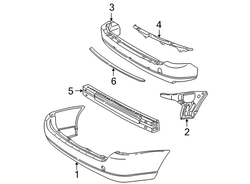 2000 Ford Focus Rear Bumper Diagram 3 - Thumbnail