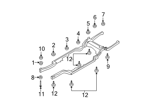 2004 Mercury Marauder Frame & Components Diagram 2 - Thumbnail