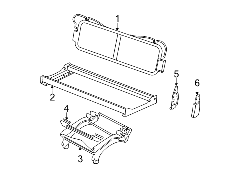 2001 Ford Expedition Rear Seat Components Diagram 1 - Thumbnail