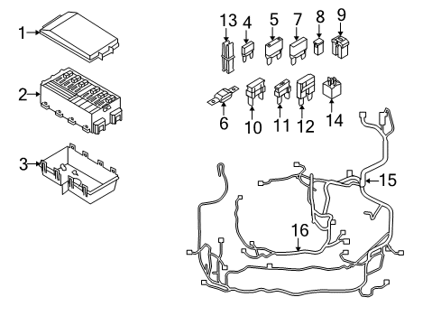 2008 Ford Focus Wiring Assembly Diagram for 8S4Z-14290-AA