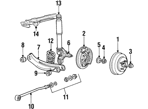 1984 Mercury Lynx Kit - Wheel Brake Cylinder Repair Diagram for E43Z-2128-A