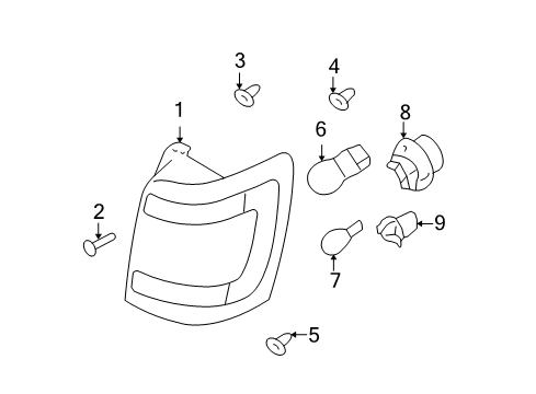 2010 Ford Escape Bulbs Diagram 8 - Thumbnail