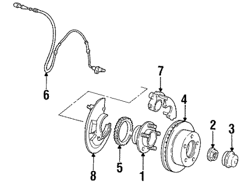 1993 Lincoln Town Car Anti-Lock Brakes Diagram 2 - Thumbnail