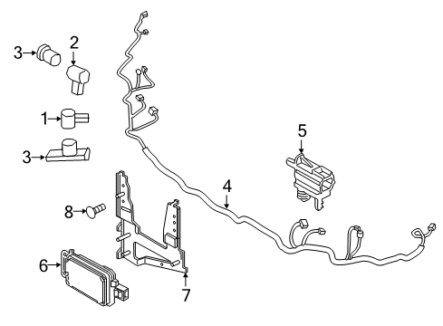 2019 Ford Escape Parking Aid Diagram 3 - Thumbnail