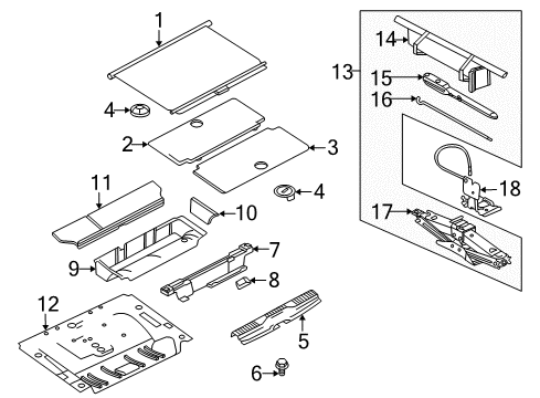 2010 Mercury Mountaineer Cover Assembly Diagram for 9L2Z-7845440-AA