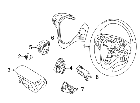 2012 Lincoln MKX Switch - Gearshift Selector Diagram for BT4Z-3F884-AA