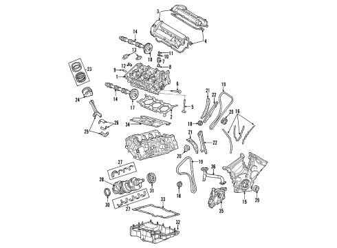 2007 Ford Freestyle Engine Parts & Mounts, Timing, Lubrication System Diagram 2 - Thumbnail