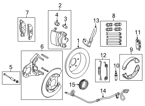 2004 Lincoln Town Car Cable Assembly - Parking Diagram for 3W1Z-2A635-DA