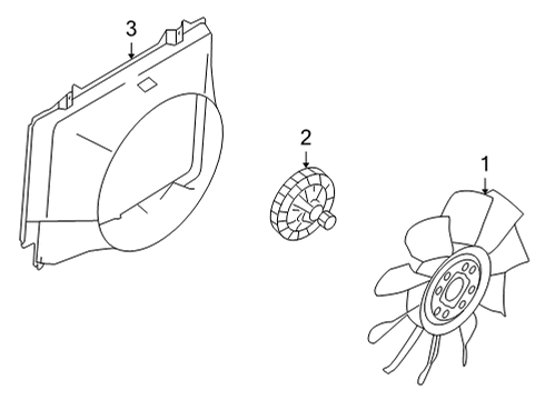 2015 Ford E-350 Super Duty Cooling System, Radiator, Water Pump, Cooling Fan Diagram