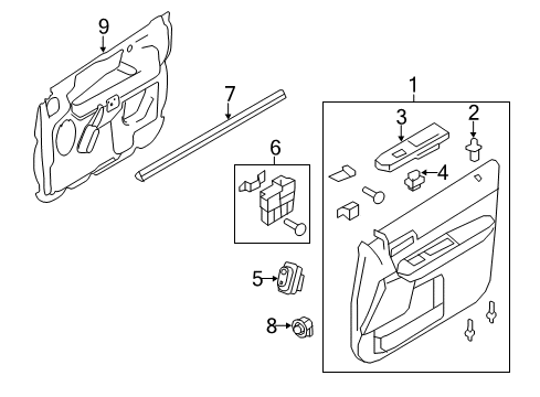 2011 Mercury Mariner Rear Door Diagram 1 - Thumbnail