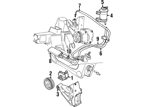 1999 Mercury Mountaineer Hose - Connecting Diagram for 1L2Z-3691-AA