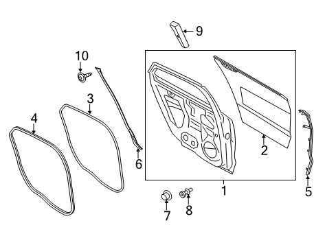 2019 Lincoln MKZ Rear Door Diagram