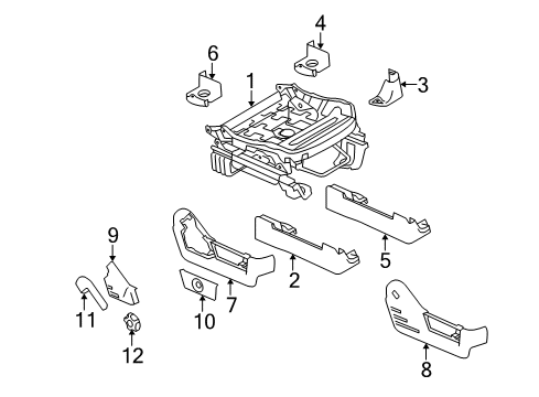 2011 Ford F-150 Handle - Seat Back Adjusting Diagram for BL3Z-1662622-AB