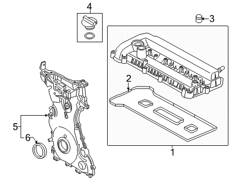 2013 Ford Fusion Valve & Timing Covers Diagram