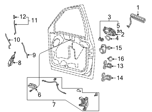 2001 Ford F-150 Door & Components, Electrical Diagram 4 - Thumbnail